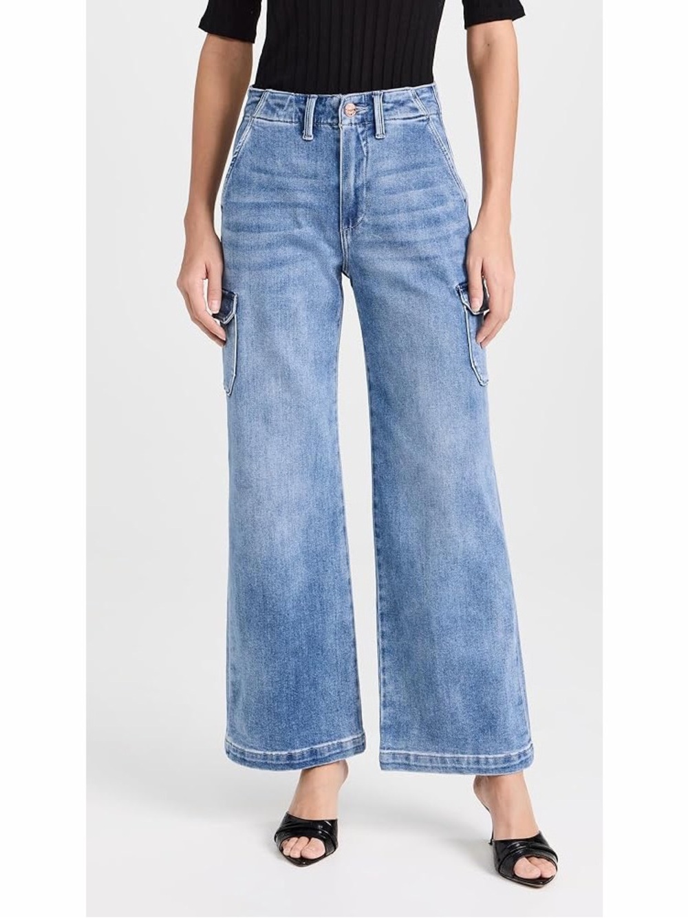Paige‎ Carly Cargo Wide Leg Jeans